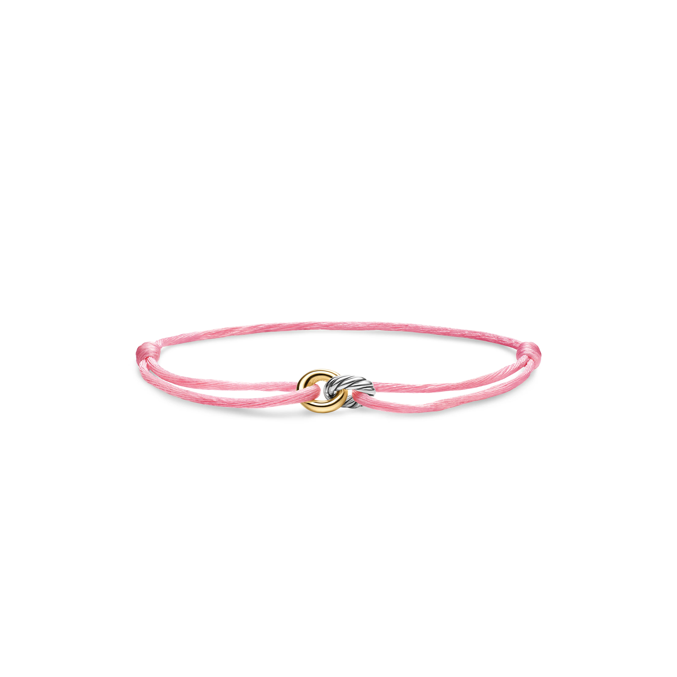 DAVID YURMAN SCULPTED CABLE LINKED CORD BRACELET B18445 S4PNK